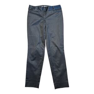 Express Design Studio Editor Black Tuxedo Straight Ankle Pants Size 0